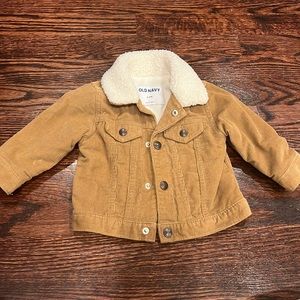Corduroy Jacket with Sherpa Collar